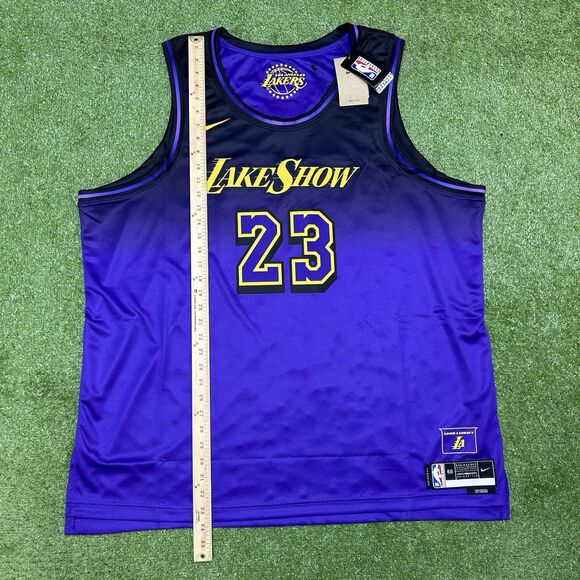 Nike Los Angeles Lakers LeBron James City Edition Swingman Jersey Men’s 3XL NWT - Picture 7 of 9